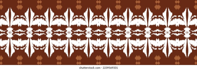Batik Textile ikat print seamless pattern digital vector design for Print saree Kurti Borneo Fabric border brush symbols swatches stylish