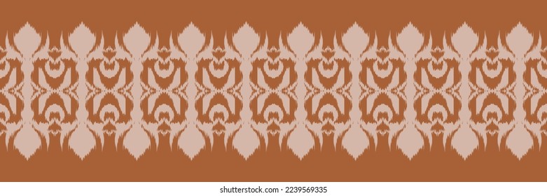Batik Textile ikat print seamless pattern digital vector design for Print saree Kurti Borneo Fabric border brush symbols swatches designer