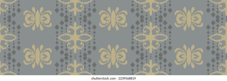 Batik Textile ikat stripes seamless pattern digital vector design for Print saree Kurti Borneo Fabric border brush symbols swatches cotton
