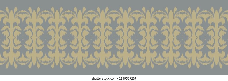 Batik Textile ikat stripes seamless pattern digital vector design for Print saree Kurti Borneo Fabric border brush symbols swatches cotton