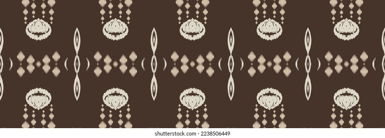 Batik Textile ikat texture seamless pattern digital vector design for Print saree Kurti Borneo Fabric border brush symbols swatches cotton