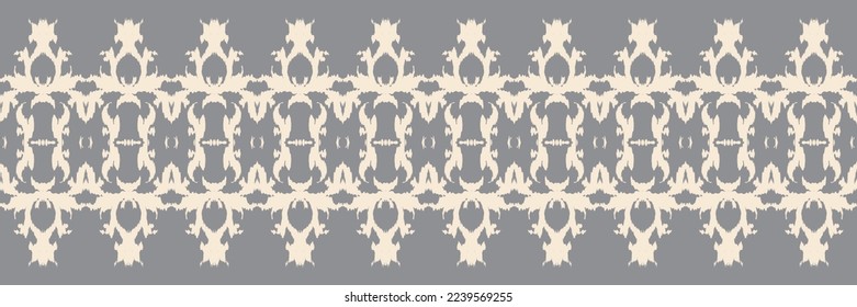 Batik Textile ikat triangle seamless pattern digital vector design for Print saree Kurti Borneo Fabric border brush symbols swatches cotton