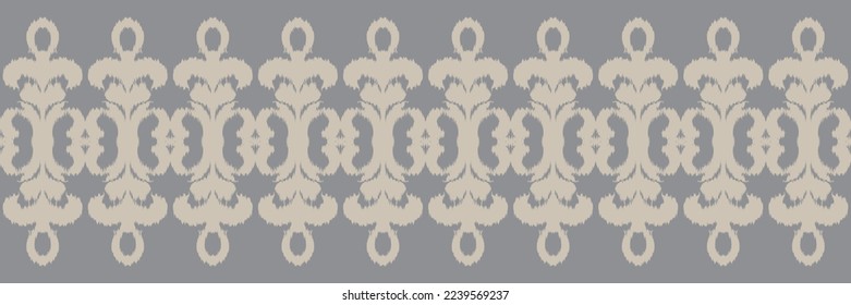 Batik Textile ikat vector seamless pattern digital vector design for Print saree Kurti Borneo Fabric border brush symbols swatches stylish