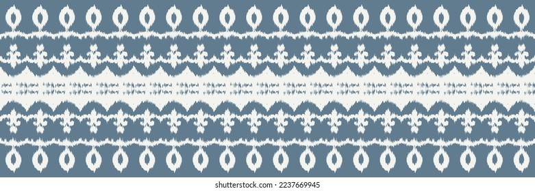 Batik Textile Ikkat or ikat chevron seamless pattern digital vector design for Print saree Kurti Borneo Fabric border brush symbols swatches party wear