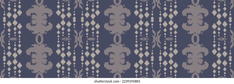 Batik Textile Ikkat or ikat chevron seamless pattern digital vector design for Print saree Kurti Borneo Fabric border brush symbols swatches designer