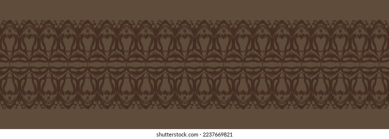 Batik Textile Ikkat or ikat diamond seamless pattern digital vector design for Print saree Kurti Borneo Fabric border brush symbols swatches cotton