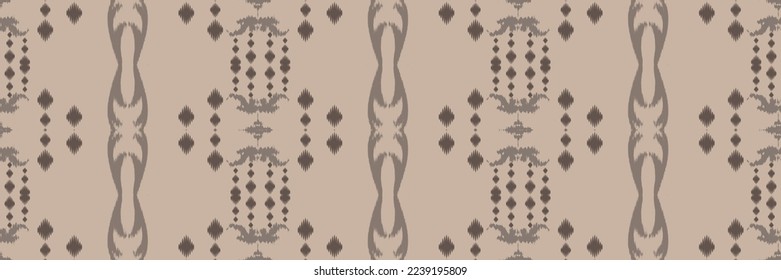 Batik Textile Ikkat or ikat fabric seamless pattern digital vector design for Print saree Kurti Borneo Fabric border brush symbols swatches cotton