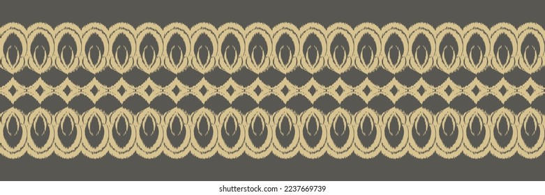 Batik Textile Ikkat or ikat frame seamless pattern digital vector design for Print saree Kurti Borneo Fabric border brush symbols swatches cotton