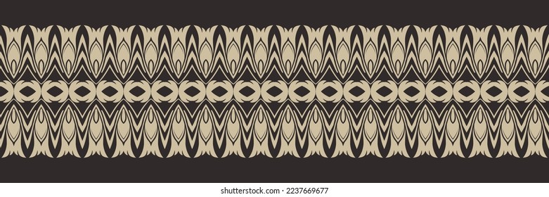 Batik Textile Ikkat or ikat print seamless pattern digital vector design for Print saree Kurti Borneo Fabric border brush symbols swatches party wear