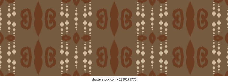 Batik Textile Ikkat or ikat print seamless pattern digital vector design for Print saree Kurti Borneo Fabric border brush symbols swatches cotton