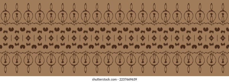 Batik Textile Ikkat or ikat prints seamless pattern digital vector design for Print saree Kurti Borneo Fabric border brush symbols swatches party wear