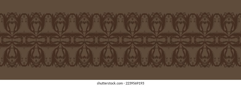 Batik Textile Motif African ikat seamless pattern digital vector design for Print saree Kurti Borneo Fabric border brush symbols swatches cotton