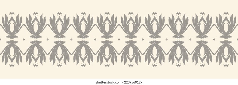 Batik Textile Motif ikat chevron seamless pattern digital vector design for Print saree Kurti Borneo Fabric border brush symbols swatches cotton