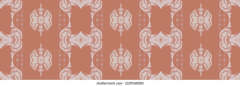 Batik Textile Motif ikat fabric seamless pattern digital vector design for Print saree Kurti Borneo Fabric border brush symbols swatches party wear