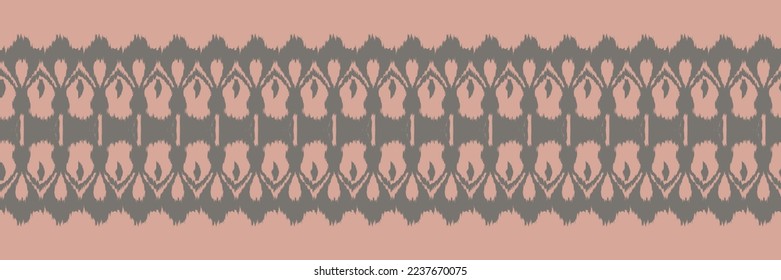 Batik Textile Motif ikat triangle seamless pattern digital vector design for Print saree Kurti Borneo Fabric border brush symbols swatches cotton