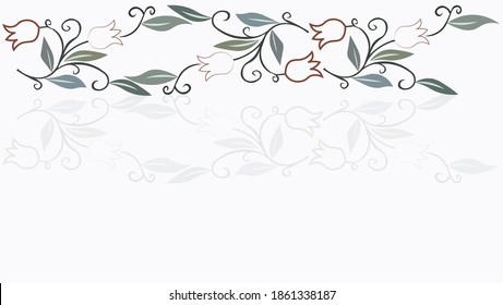 batik tulip pattern desing, white background