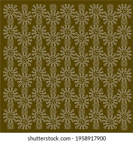 batik vector illustration of corona virus.  suitable for printing on clothes, fabrics, bed sheets, pillowcases or for wallpaper, background. Batik is a traditional Indonesian cloth