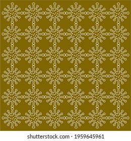 batik vector illustration of corona virus.  suitable for printing on clothes, fabrics, bed sheets, pillowcases or for wallpaper, background. Batik is a traditional Indonesian cloth