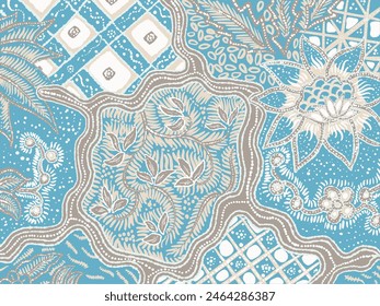 Batik vector patterns from Indonesia are usually used for backgrounds and textures