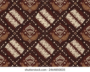 Batik vector patterns from Indonesia are usually used for backgrounds and textures