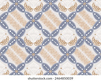 Batik vector patterns from Indonesia are usually used for backgrounds and textures