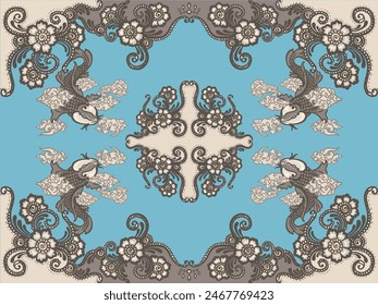 Batik vector patterns from Indonesia are usually used for backgrounds and textures