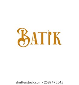 Batik Wordmark Logo. Canting replacing letter "i".