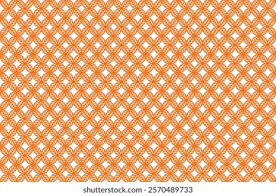 A batik-style geometric pattern with repeating motifs. Suitable for use in textile, wallpaper or other graphic design applications that require aesthetics typical of Southeast Asian culture.