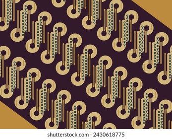 Batik-style patterns with charming color combinations, suitable for creating attractive and aesthetic fabrics or clothes."