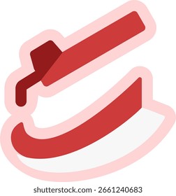 Diseño de pegatina de estilo plano batique