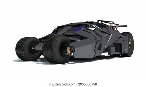 Batman car metal modern vector template