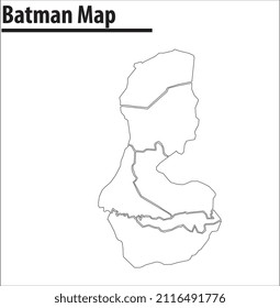 batman map illustration vector city of turkey