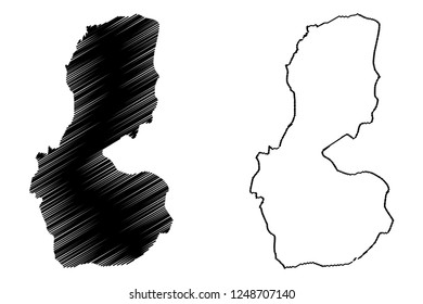 Batman (Provinces of the Republic of Turkey) map vector illustration, scribble sketch Batman ili map