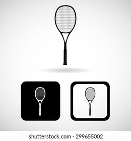 Batminton icons set great for any use. Vector EPS10.