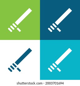 Baton Flat four color minimal icon set