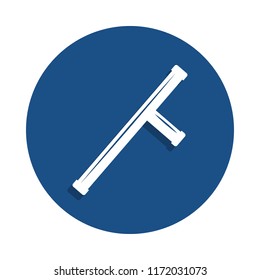 baton icon in badge style. One of Police collection icon can be used for UI, UX on white background