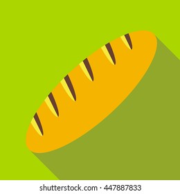 Baton icon in flat style with long shadow. Food symbol