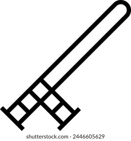 baton icon. Thin linear style design isolated on white background