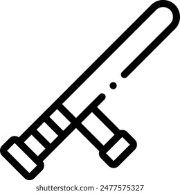 baton icon. Thin Linear Style Design Isolated On White Background