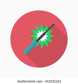 Baton icon, Vector flat long shadow design. EPS10