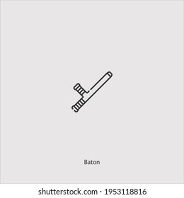 baton icon vector isolated on white background