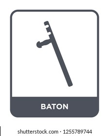 baton icon vector on white background, baton trendy filled icons from Law and justice collection, baton simple element illustration