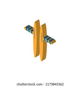 Baton isometric left top view 3D icon