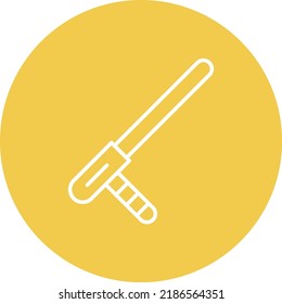 Baton line circle icon vector image. Can also be used for web apps, mobile apps and print media.