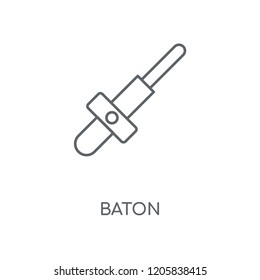 Baton linear icon. Baton concept stroke symbol design. Thin graphic elements vector illustration, outline pattern on a white background, eps 10.