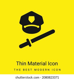 Baton minimal bright yellow material icon