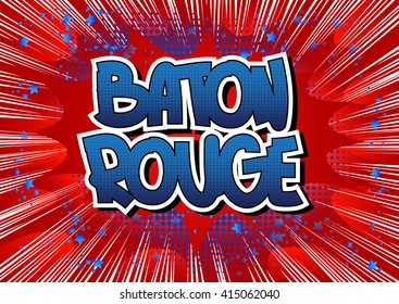 Baton Rouge - Comic book style word