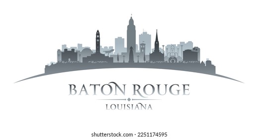 Baton Rouge Louisiana Stadt Skyline Silhouette. Vektorgrafik