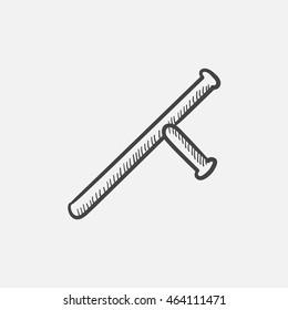 Baton sketch icon for web, mobile and infographics. Hand drawn vector isolated icon.