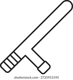 Diseño de icono de línea de Vector de bastón